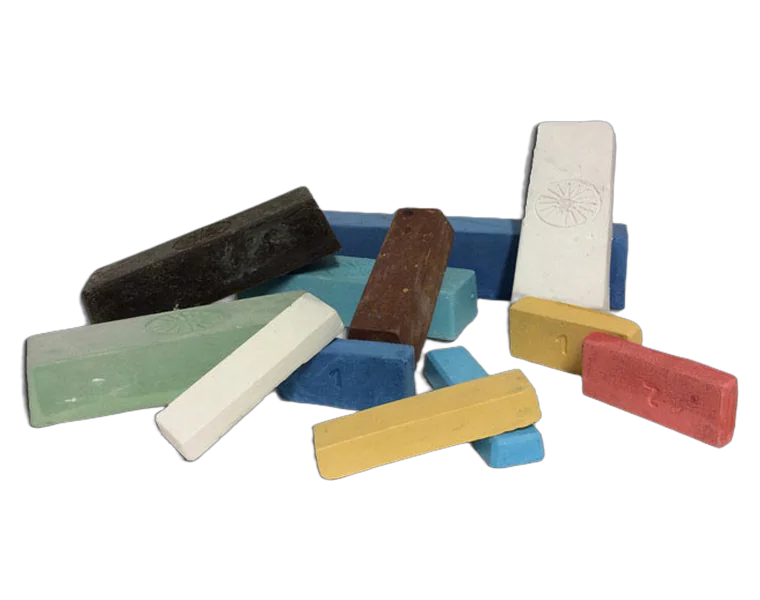 Paste abrasive solide Dafne in panetti di diversi colori